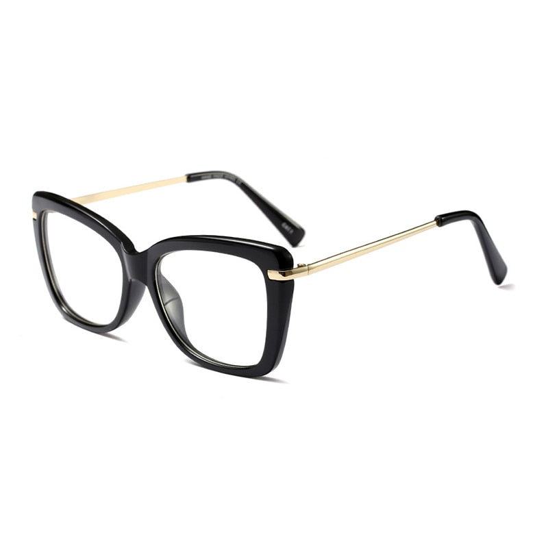 Hotony Women's Full Rim Cat Eye Acetate Frame Eyeglasses 97331 Full Rim Hotony black