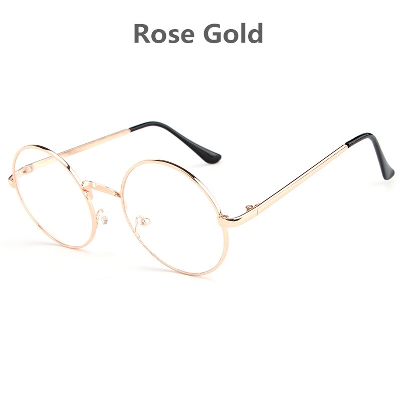 Hdcrafter Women's Full Rim Round Alloy Frame Eyeglasses Lx3048 Full Rim Hdcrafter Eyeglasses Rose Gold