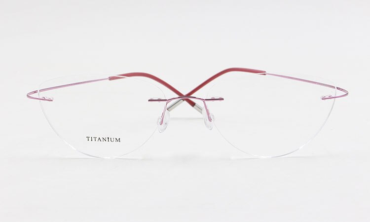 Bclear Women Rimless Cat Eye Memory Titanium Eyeglasses 2003 Rimless Bclear