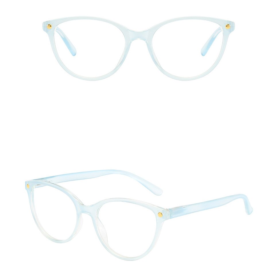 ModFans Women's Full Rim Cat Eye Tr 90 Reading Glasses Msa0032 Reading Glasses Modfans Blue +100