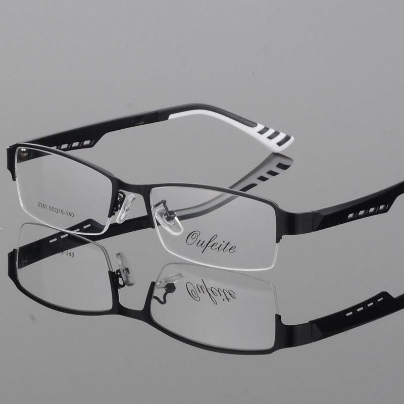Reven Jate Women's 2387 Eyeglasses Semi-Rim Alloy Semi Rim Reven Jate