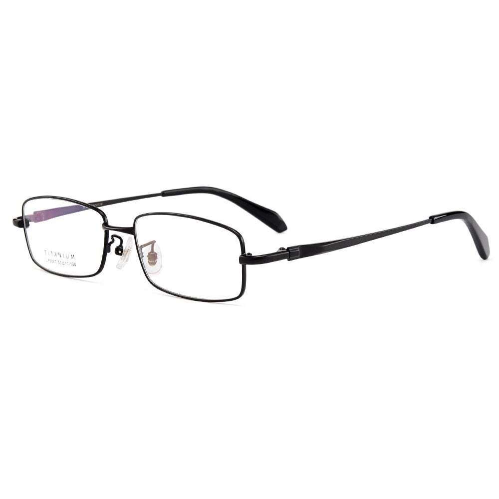 Gmei Men's Eyeglasses Ultralight 100% Pure Titanium Half Rim Lr9867 Semi Rim Gmei Optical