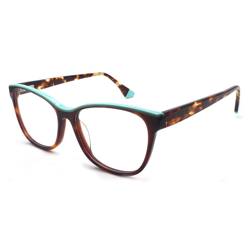Reven Jate Unisex Full Rim Square Acetate Eyeglasses 8043 Full Rim Reven Jate C3