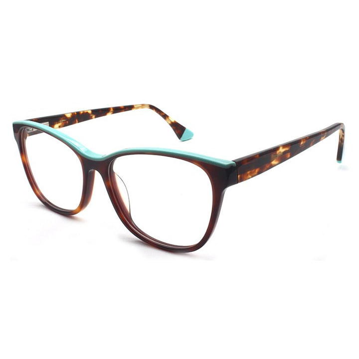 Reven Jate Unisex Full Rim Square Acetate Eyeglasses 8043 Full Rim Reven Jate C3