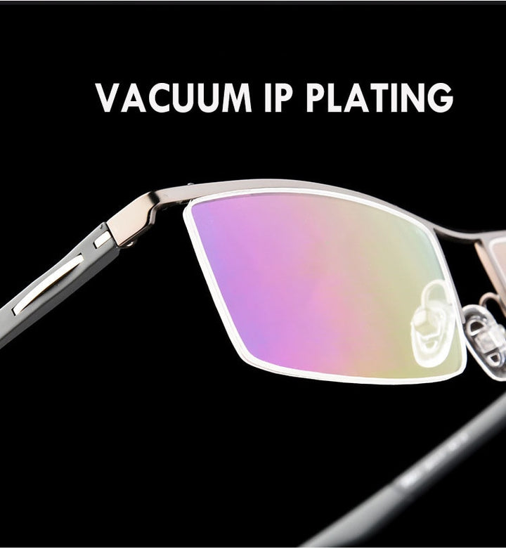 Men's Titanium Alloy Eyeglasses Half Rim Frame P8831 Semi Rim Bclear
