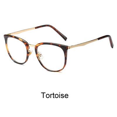 Ralferty Women's Full Rim Square Acetate Alloy Eyeglasses F92128 Full Rim Ralferty Tortoise