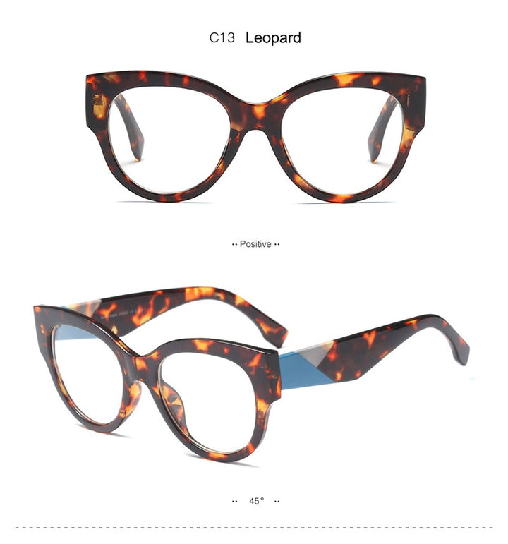 Hotony Women's Full Rim Cat Eye Acetate Frame Eyeglasses 92161 Full Rim Hotony