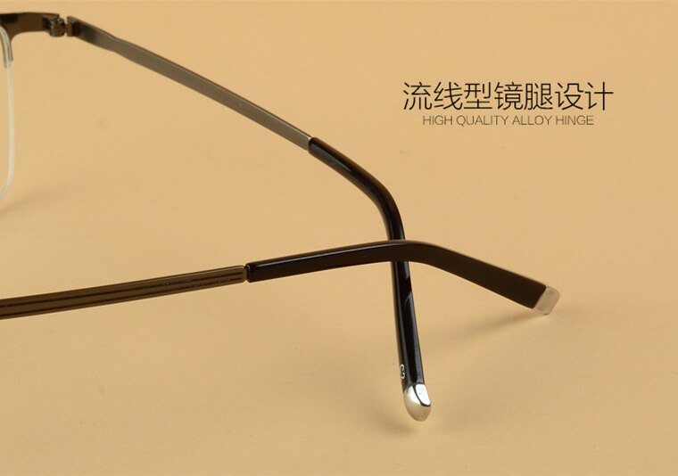 Unisex Semi Rim Alloy Frame Eyeglasses D805 Semi Rim Bclear