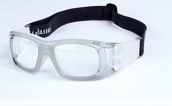 Chashma Ottica Unisex Full Rim Square Acetate Sport Goggle Eyeglasses 0847 Full Rim Chashma Ottica Transparent Gray