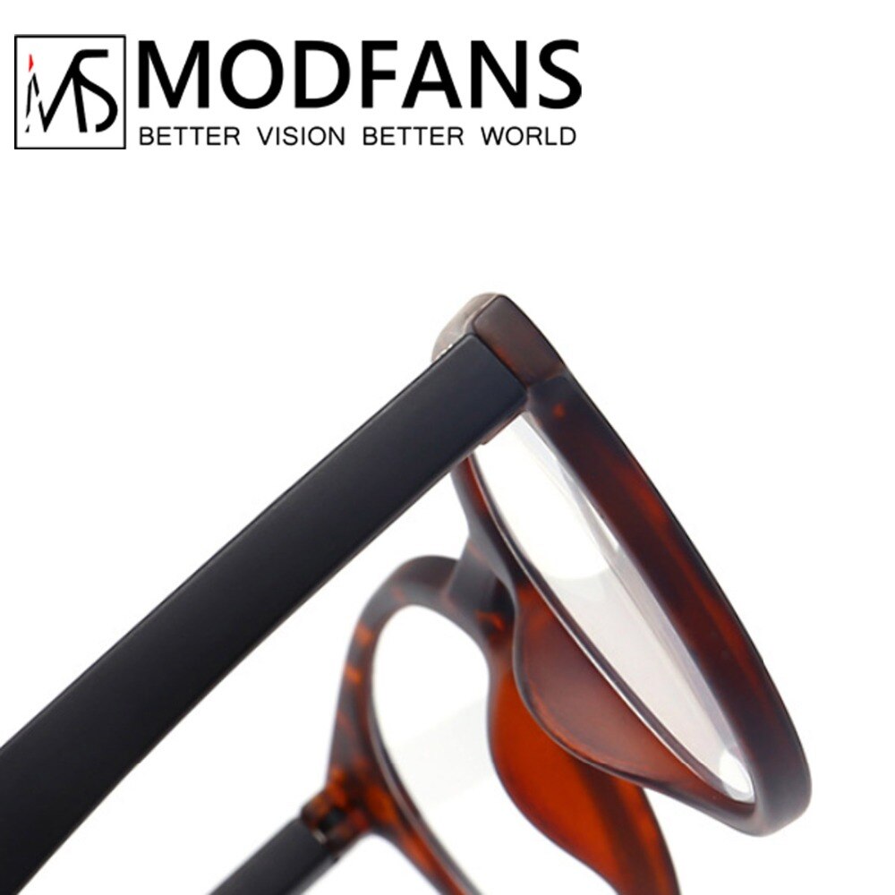 Modfans Unisex Full Rim Round Polycarbonate Reading Glasses S005 Reading Glasses Modfans