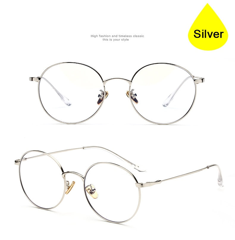 Hotochki Unisex Full Rim Round Alloy Frame Eyeglasses 77507 Full Rim Hotochki