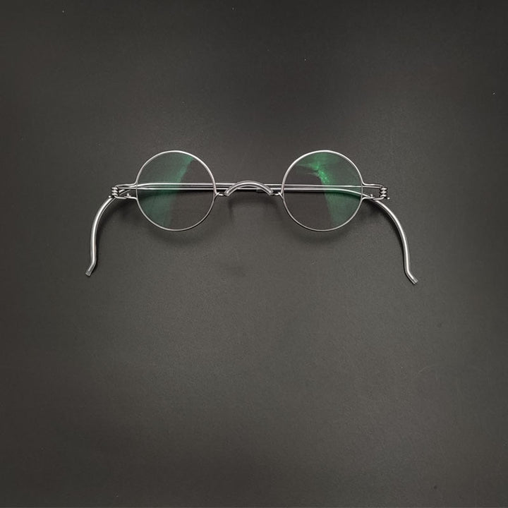 Yujo Unisex Full Rim Round Stainless Steel Eyeglasses Y013 Full Rim Yujo