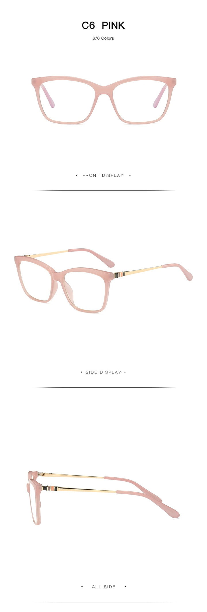 Hotochki Women's Full Rim Round TR-90 Resin Alloy Frame Eyeglasses 2060 Full Rim Hotochki