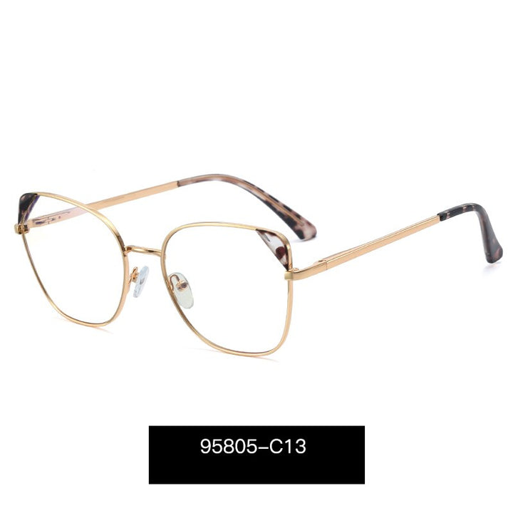 Hotony Women's Full Rim Cat Eye TR 90 Resin Alloy Frame Eyeglasses 95805 Full Rim Hotony C13