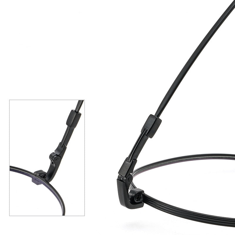Yimaruili Unisex Full Rim Round β Titanium Frame Eyeglasses  86007YF Full Rim Yimaruili Eyeglasses