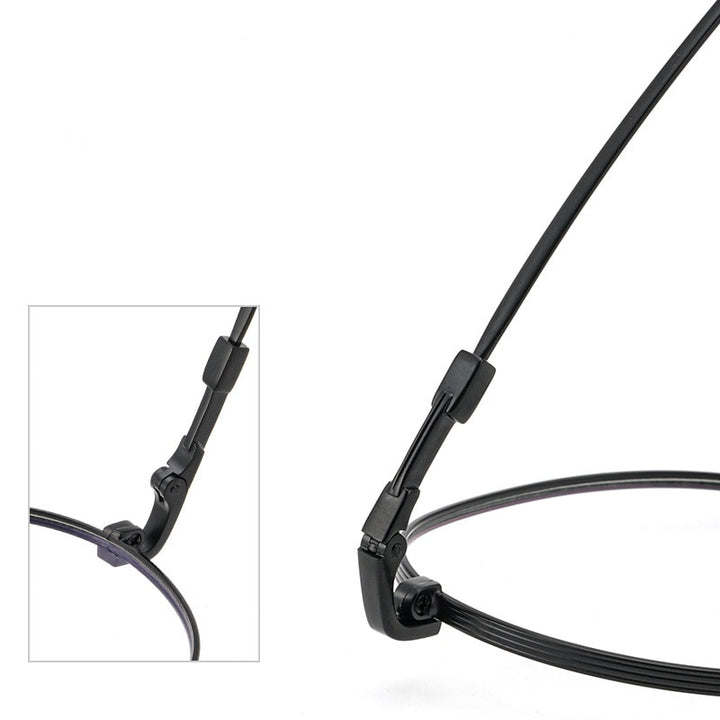 Yimaruili Unisex Full Rim Round β Titanium Frame Eyeglasses  86007YF Full Rim Yimaruili Eyeglasses