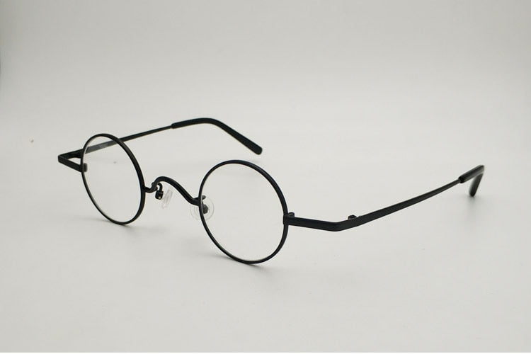 Yujo Unisex Small Round Eyeglasses Alloy Full Rim 811001 Full Rim Yujo