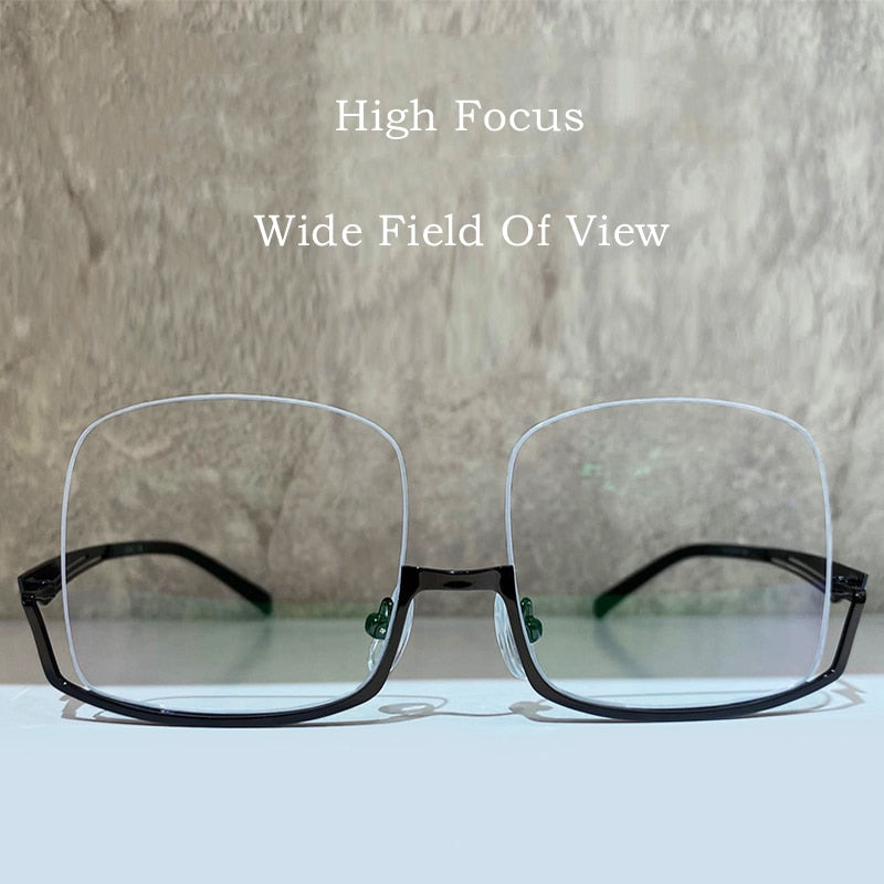 Yimaruili Men's Semi Rim Alloy Frame Eyeglasses YS01 Semi Rim Yimaruili Eyeglasses