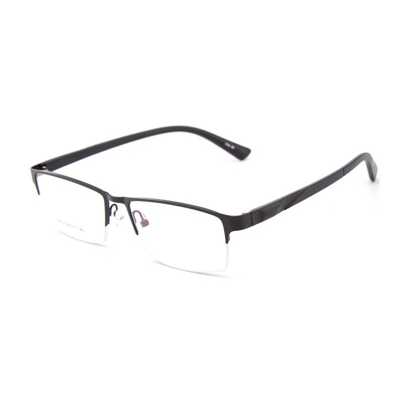 Hotochki Unisex Semi Rim Alloy Frame Eyeglasses 16019 Semi Rim Hotochki black