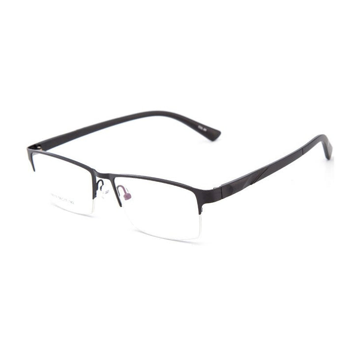 Hotochki Unisex Semi Rim Alloy Frame Eyeglasses 16019 Semi Rim Hotochki black