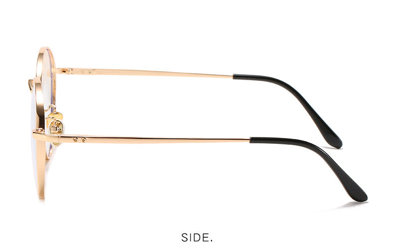 Hdcrafter Unisex Full Rim Round Alloy Frame Eyeglasses Anti Blue Light Lenses 2355 Full Rim Hdcrafter Eyeglasses