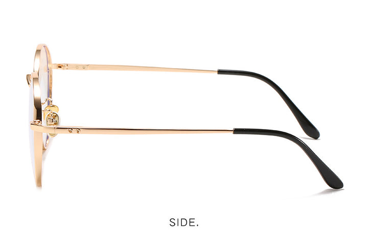 Hdcrafter Unisex Full Rim Round Alloy Frame Eyeglasses Anti Blue Light Lenses 2355 Full Rim Hdcrafter Eyeglasses