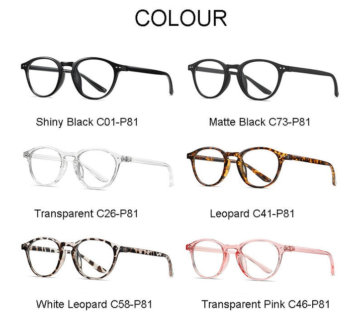 Hotochki Unisex Full Rim Round TR-90 Resin Frame Eyeglasses 2318 Full Rim Hotochki