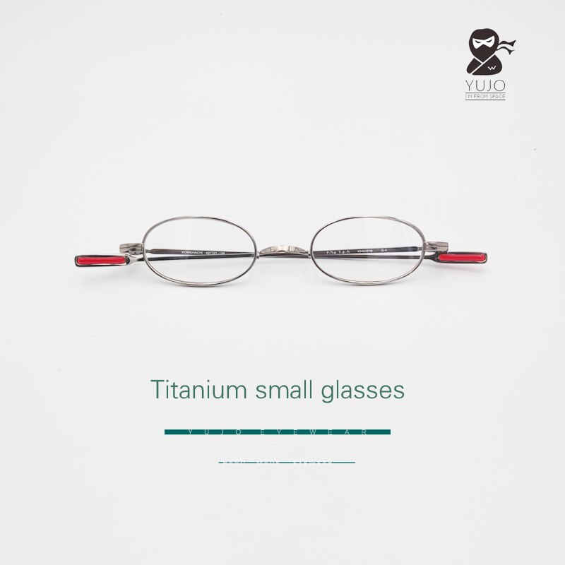 Yujo Unisex Full Rim Small Oval Handcrafted Titanium Reading Glasses 42*23mm Reading Glasses Yujo