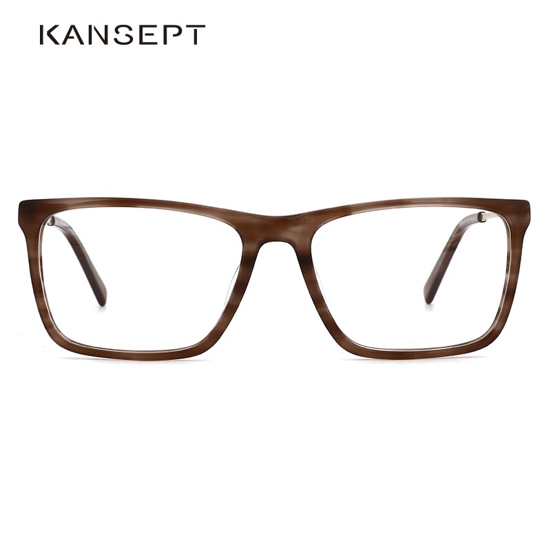 Kansept Men's Full Rim Square Acetate Frame Eyeglasses Mg6104 Full Rim Kansept