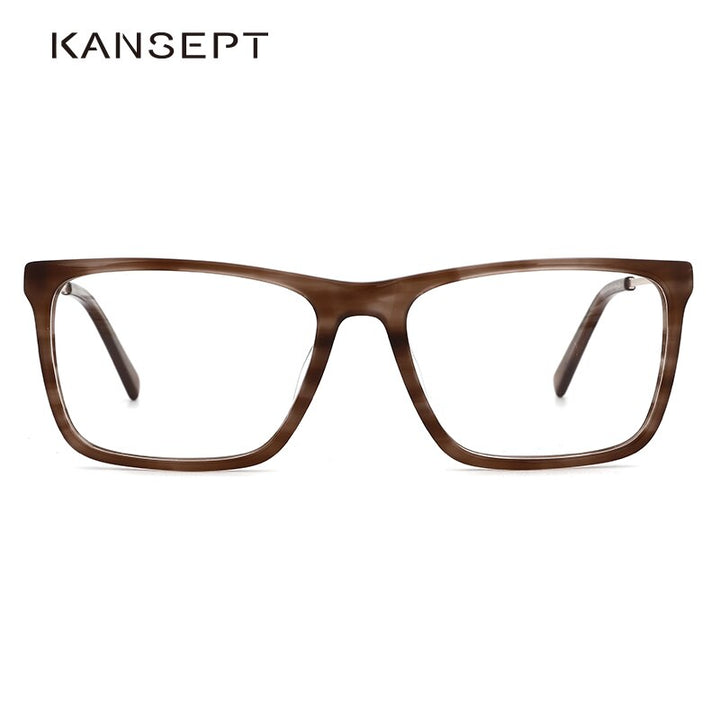 Kansept Men's Full Rim Square Acetate Frame Eyeglasses Mg6104 Full Rim Kansept