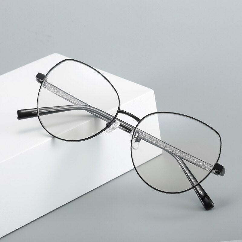 Hotochki Women's Full Rim Cat Eye Alloy Frame Eyeglasses 3001 Full Rim Hotochki