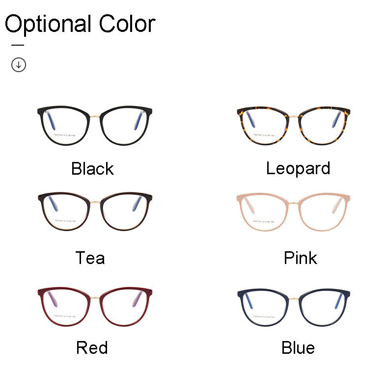 Hotony Women's Full Rim TR 90 Resin Round Frame Eyeglasses 7005 Full Rim Hotony