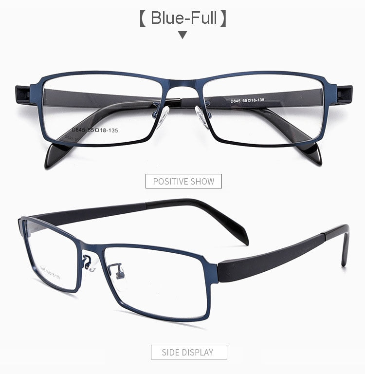 Hotochki Men's Full/Semi Rim Alloy Frame Eyeglasses D849/D845 Semi Rim Hotochki