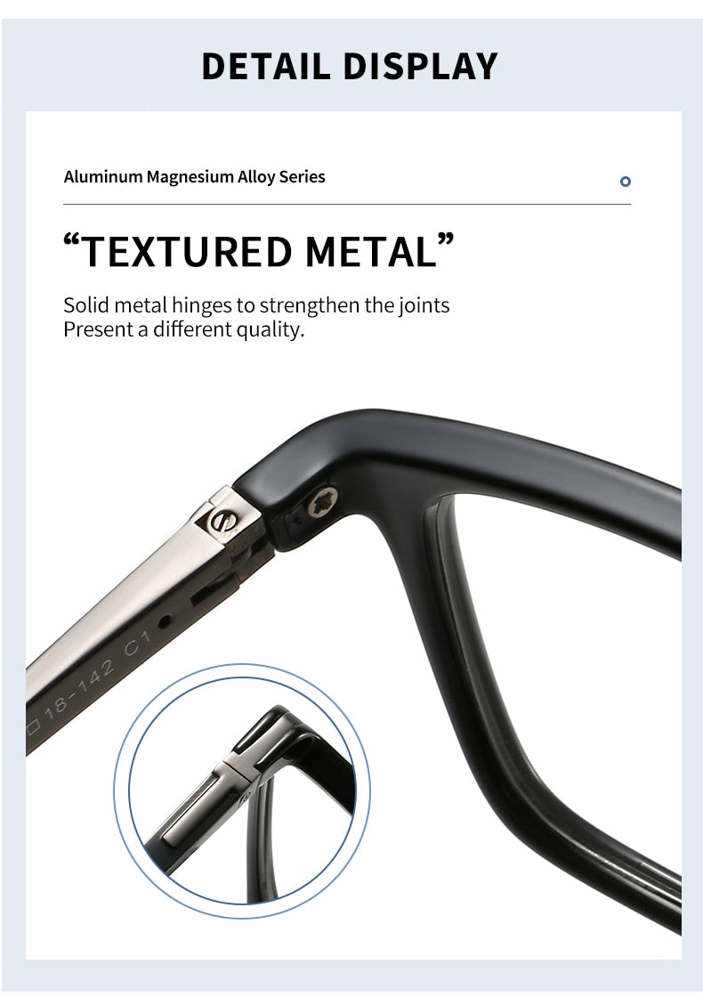 Hotochki Unisex Full Rim Aluminum Magnesium Frame Eyeglasses 9170 Full Rim Hotochki