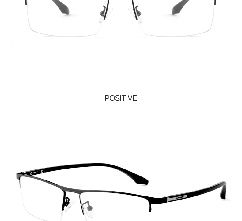 Hotochki Unisex Semi Rim Alloy Frame Eyeglasses P9001 Semi Rim Hotochki