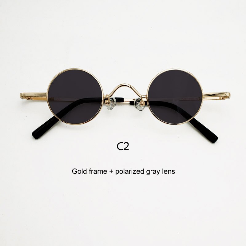 Yujo Unisex Acetate Alloy Small Round Sunglasses Y050 Sunglasses Yujo C2 China