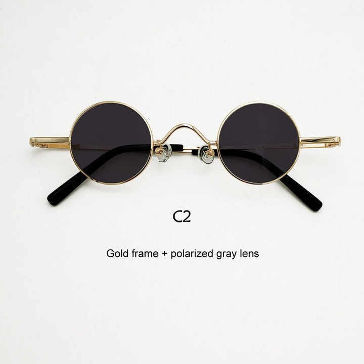 Yujo Unisex Acetate Alloy Small Round Sunglasses Y050 Sunglasses Yujo C2 China