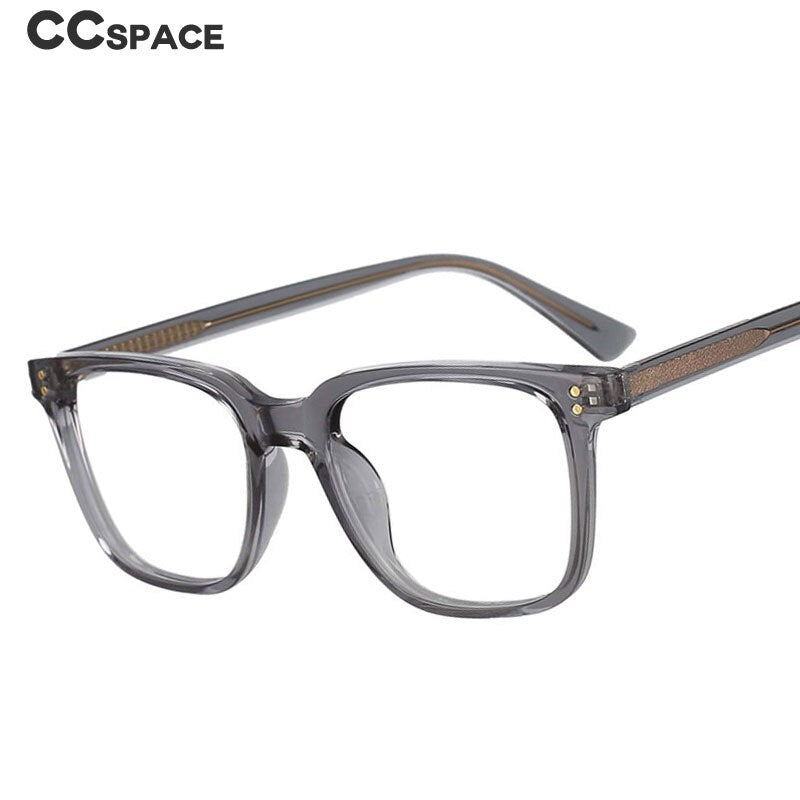 CCspace Unisex Full Rim Square Tr 90 Titanium Rivet Frame Eyeglasses 53104 Full Rim CCspace
