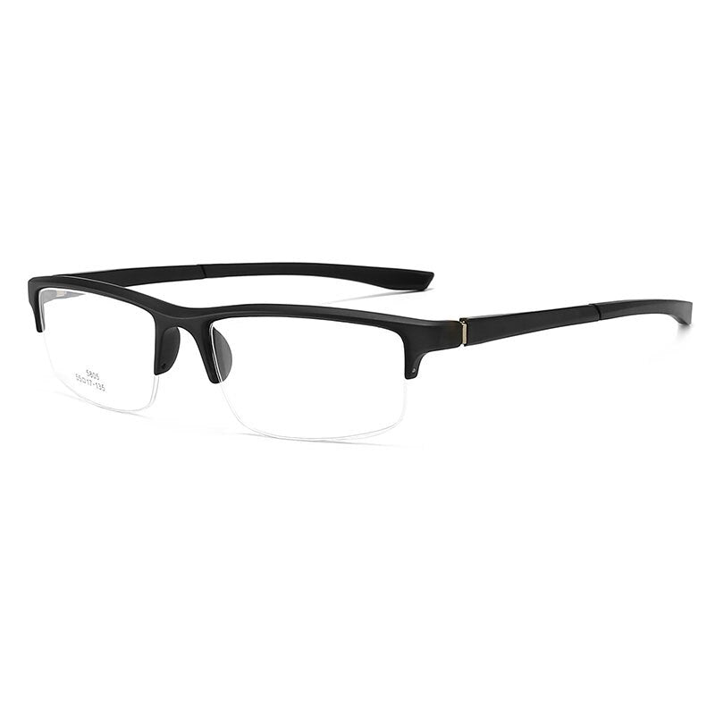 Hotochki Unisex Semi Rim PC Plastic Resin Frame Eyeglasses 5805 Semi Rim Hotochki black