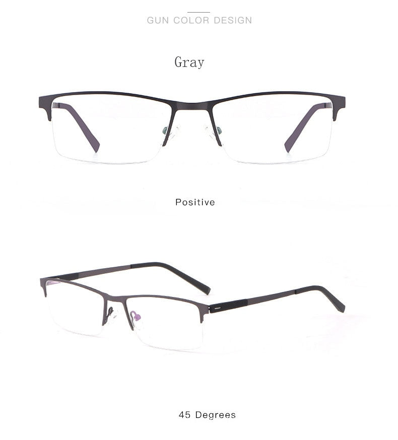 Hotochki Unisex Semi Rim Square Alloy Frame Eyeglasses 8839 Semi Rim Hotochki