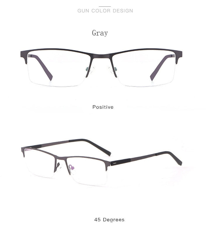 Hotochki Unisex Semi Rim Square Alloy Frame Eyeglasses 8839 Semi Rim Hotochki