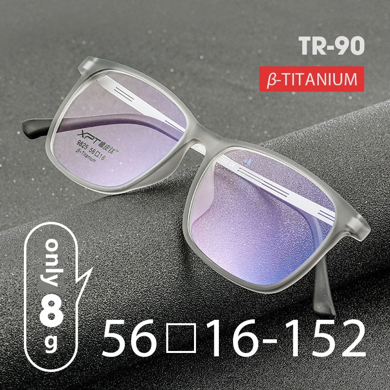 Yimaruli Men's Full Rim Titanium Square Frame Eyeglasses 9825 Full Rim Yimaruili Eyeglasses