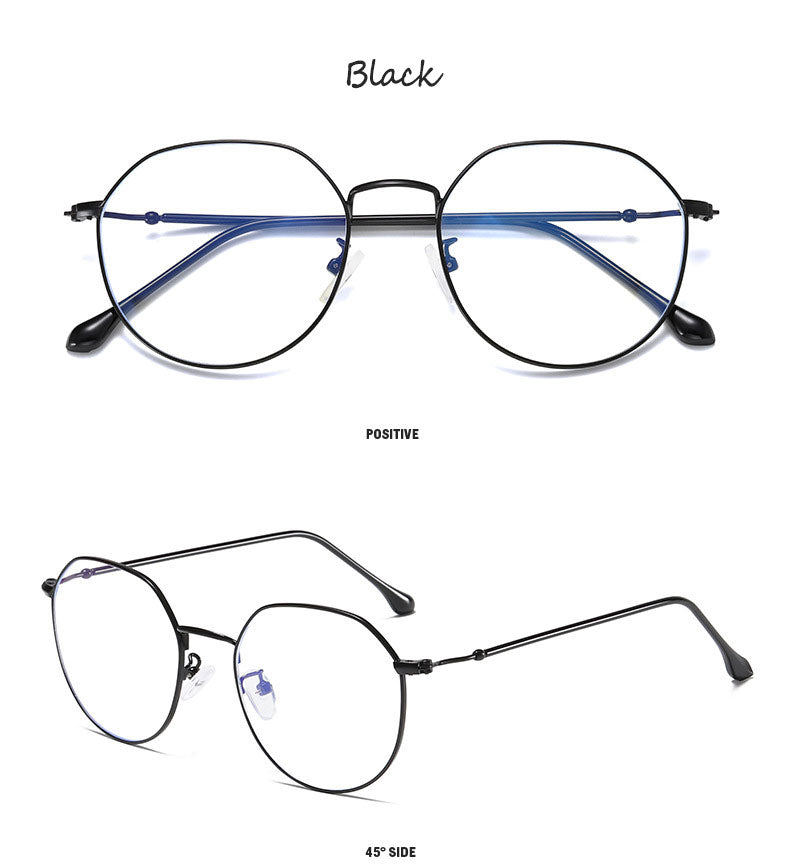 Hotony Unisex Full Rim Polygonal Alloy Frame Eyeglasses 1905 Full Rim Hotony