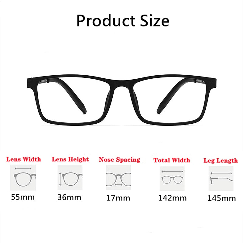 Yimaruili Unisex Full Rim Titanium Square Frame Eyeglasses 8822T Full Rim Yimaruili Eyeglasses