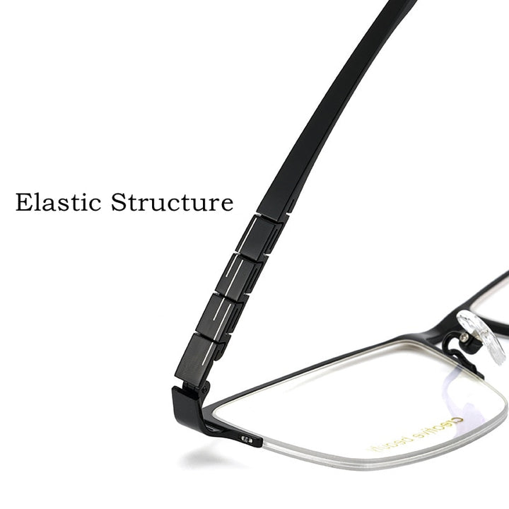 Yimaruili Unisex Semi Rim Round Titanium IP Frame Eyeglasses  HT0178 Semi Rim Yimaruili Eyeglasses