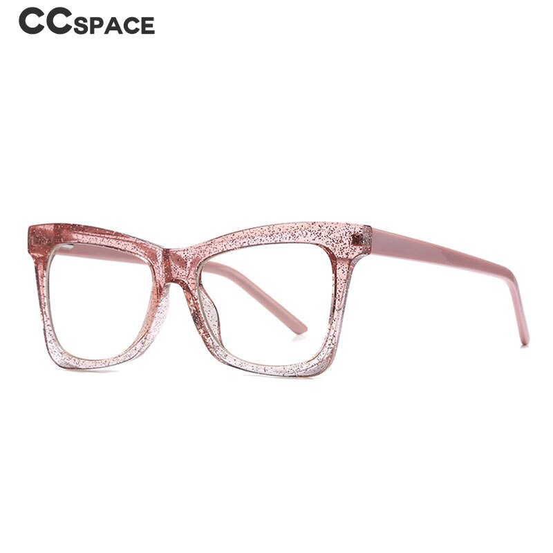 CCspace Unisex Full Rim Square Cat Eye Tr 90 Titanium Frame Eyeglasses 49547 Full Rim CCspace