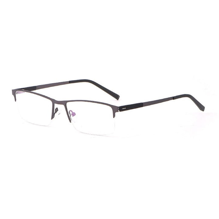 Hotochki Unisex Semi Rim Square Alloy Frame Eyeglasses 8839 Semi Rim Hotochki gray