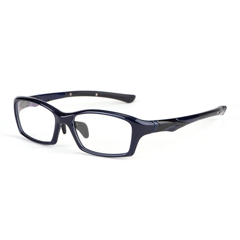 Hotony Unisex Full Rim Rectangular TR 90 Resin Sport Frame Eyeglasses 5139/40 Sport Eyewear Hotony 5140-Deep Blue  