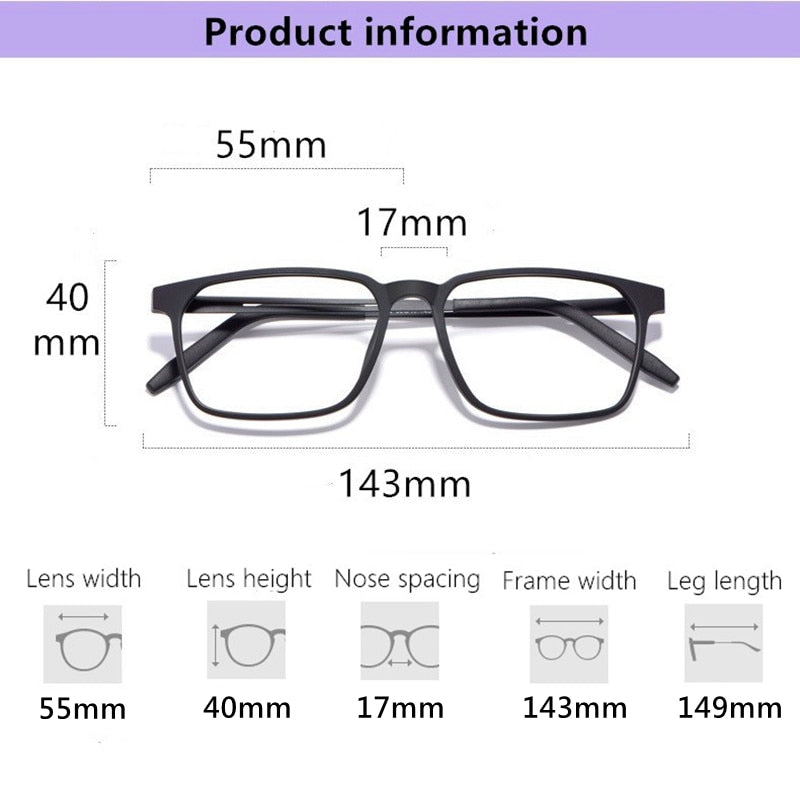 Yimaruili Unisex Full Rim Square Titanium Eyeglasses 8878 Full Rim Yimaruili Eyeglasses