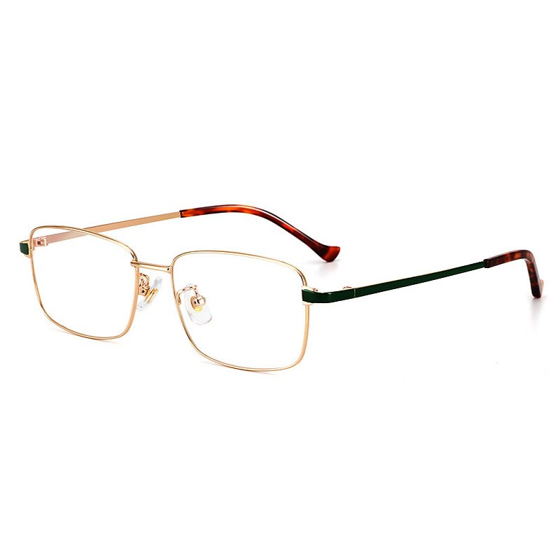 Hotochki Unisex Full Rim Alloy Frame Eyeglasses 0576 Full Rim Hotochki Gold Green